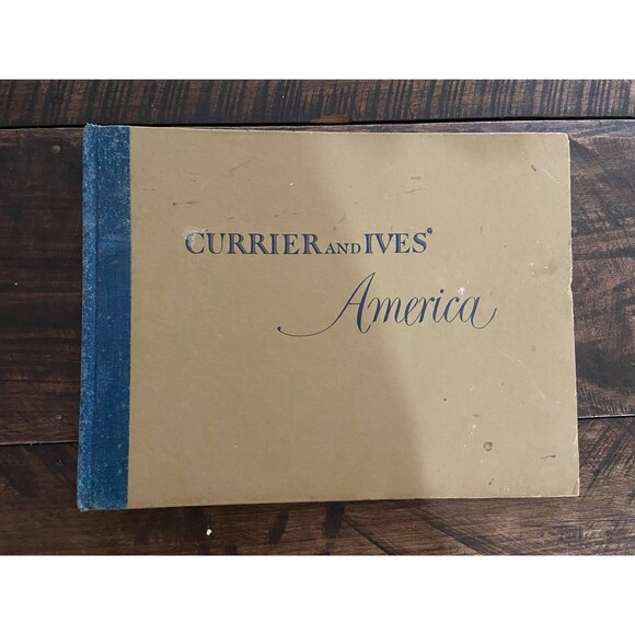 Vintage 1952 Currier and Ives America Table Top Book - Picture 1 of 12